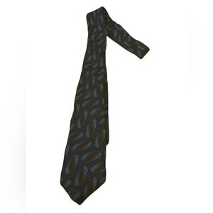 KITON SEVENFOLD TIE DARK‎ NAVY DESIGN - WOOL SILK EXCELLENT MSRP $350
